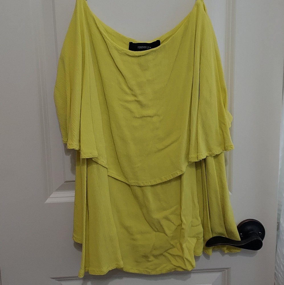 Yellow forever 21 3X top
